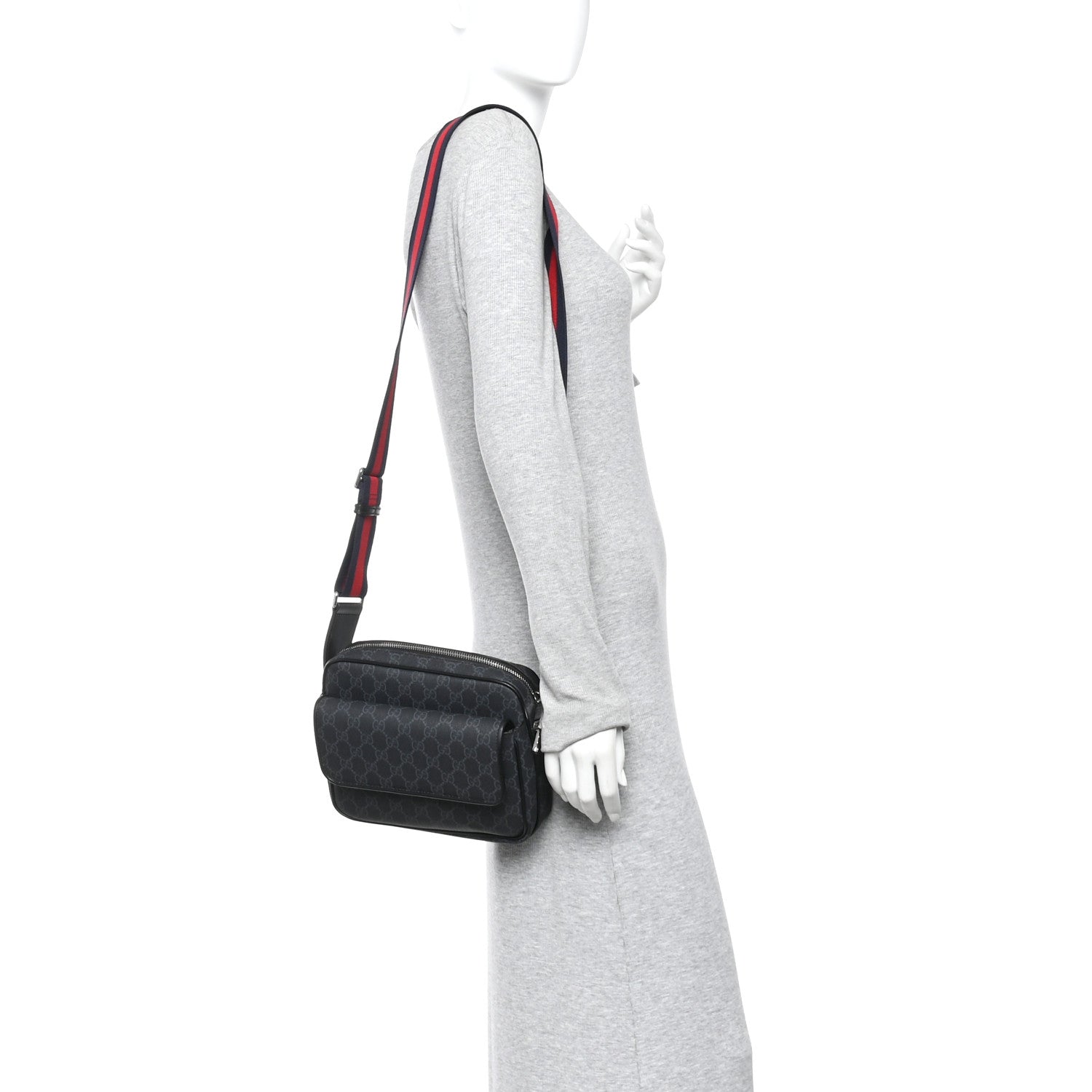 GG Supreme Monogram Small Crossbody Bag Black