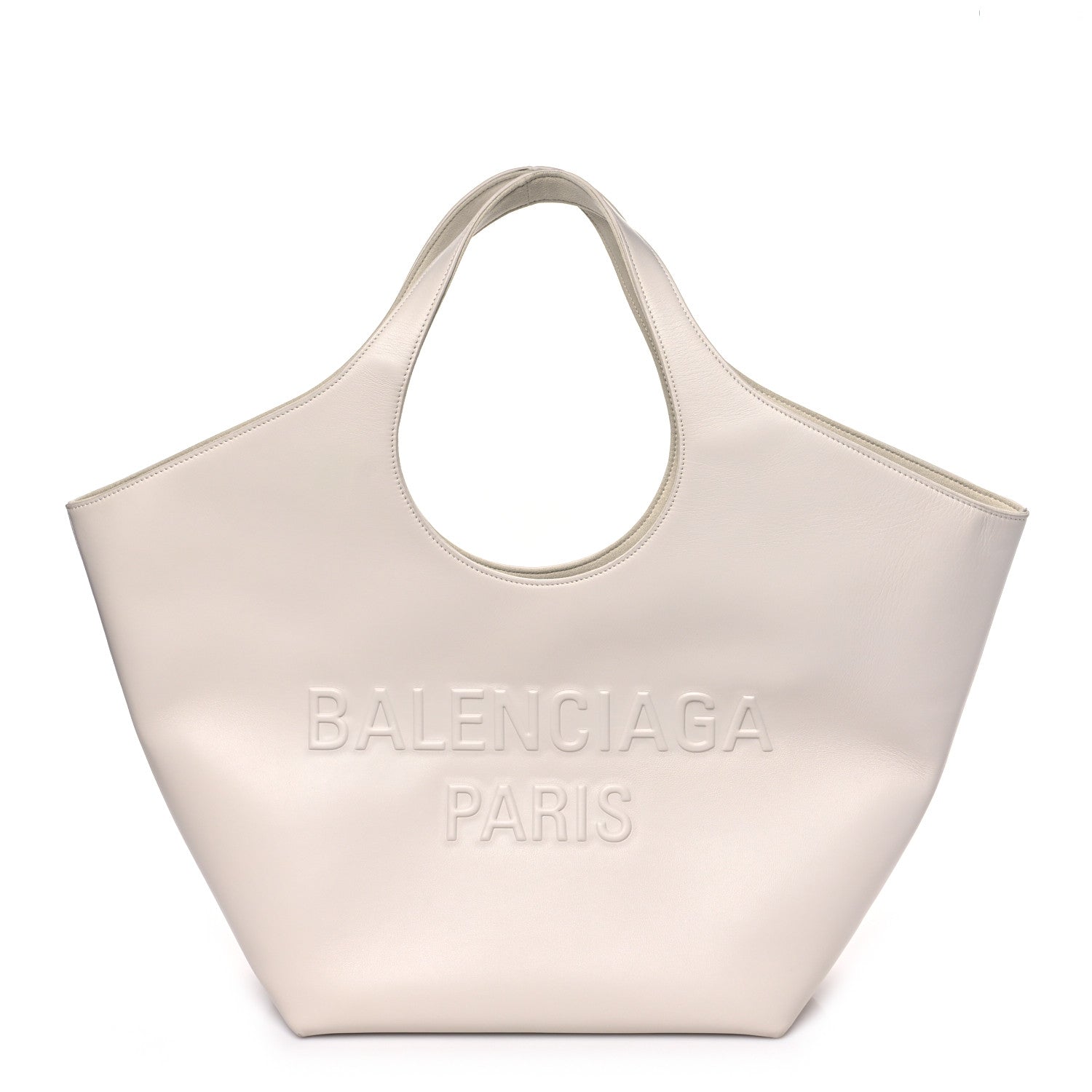Smooth Calfskin Mary Kate Tote White