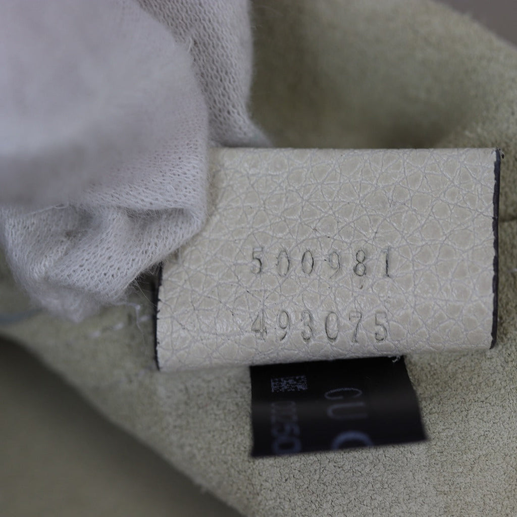 Gucci Logo Print Leather Pouch