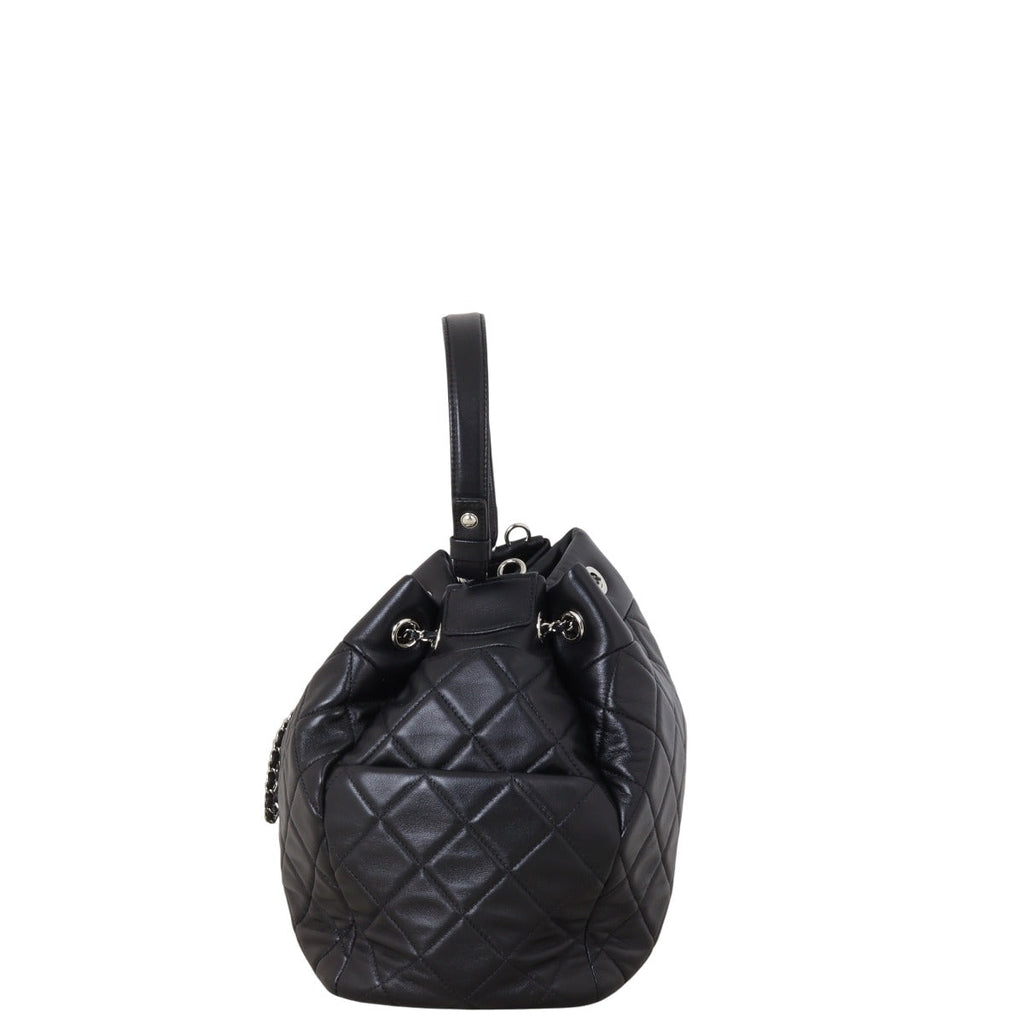 Chanel Quilted CC Drawstring Bucket Bag