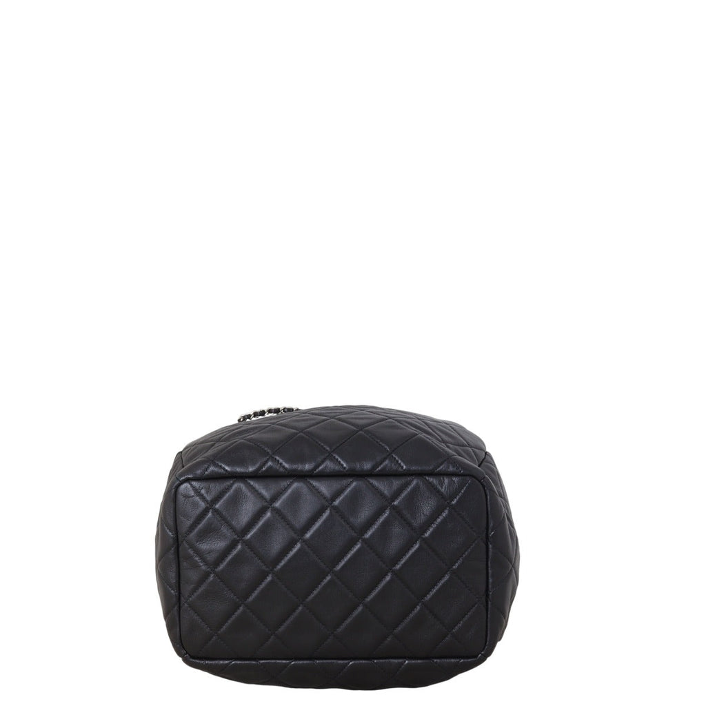 Chanel Quilted CC Drawstring Bucket Bag