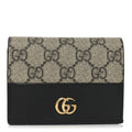 Dollar Calfskin GG Supreme Monogram GG Marmont  Case Black Beige Ebony