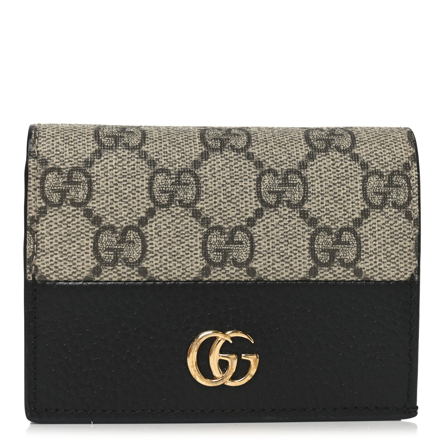 Dollar Calfskin GG Supreme Monogram GG Marmont  Case Black Beige Ebony