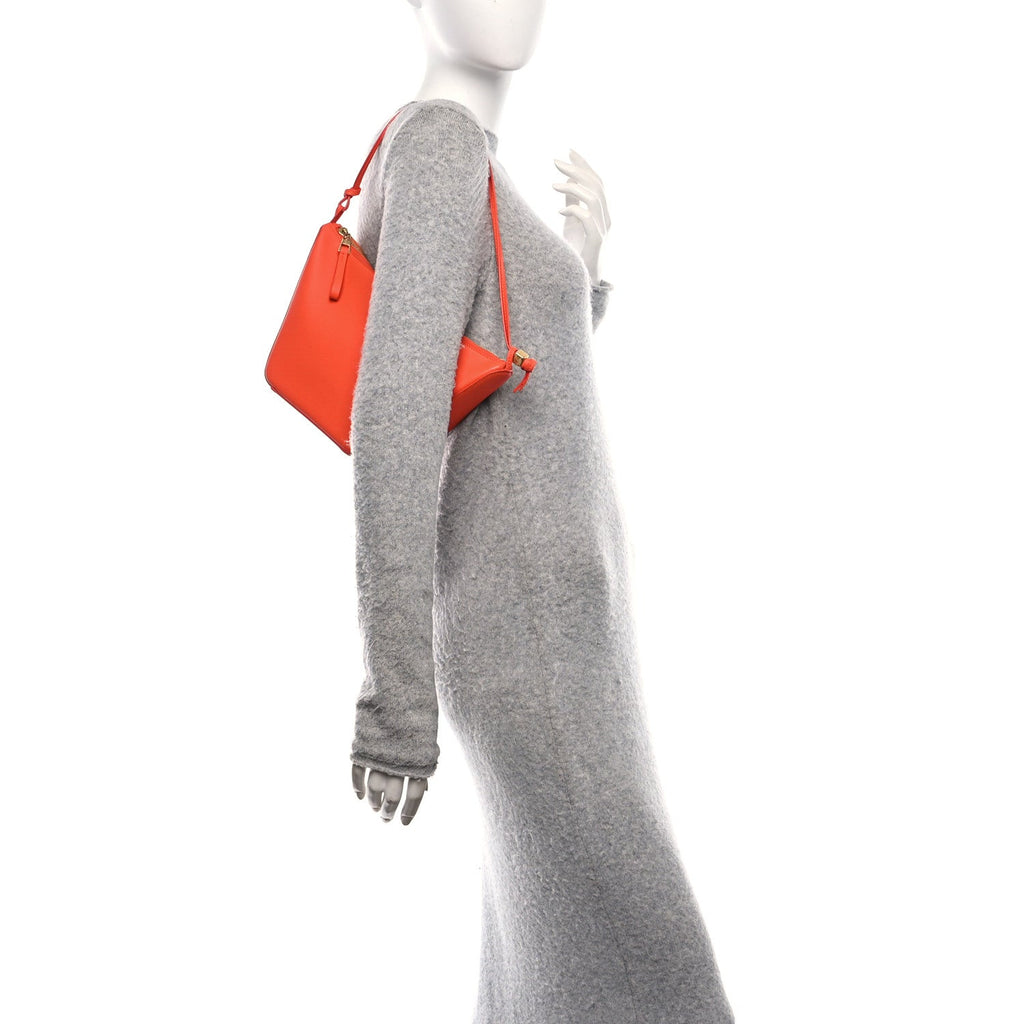 Calfskin Mini Hammock Hobo Vivid Orange