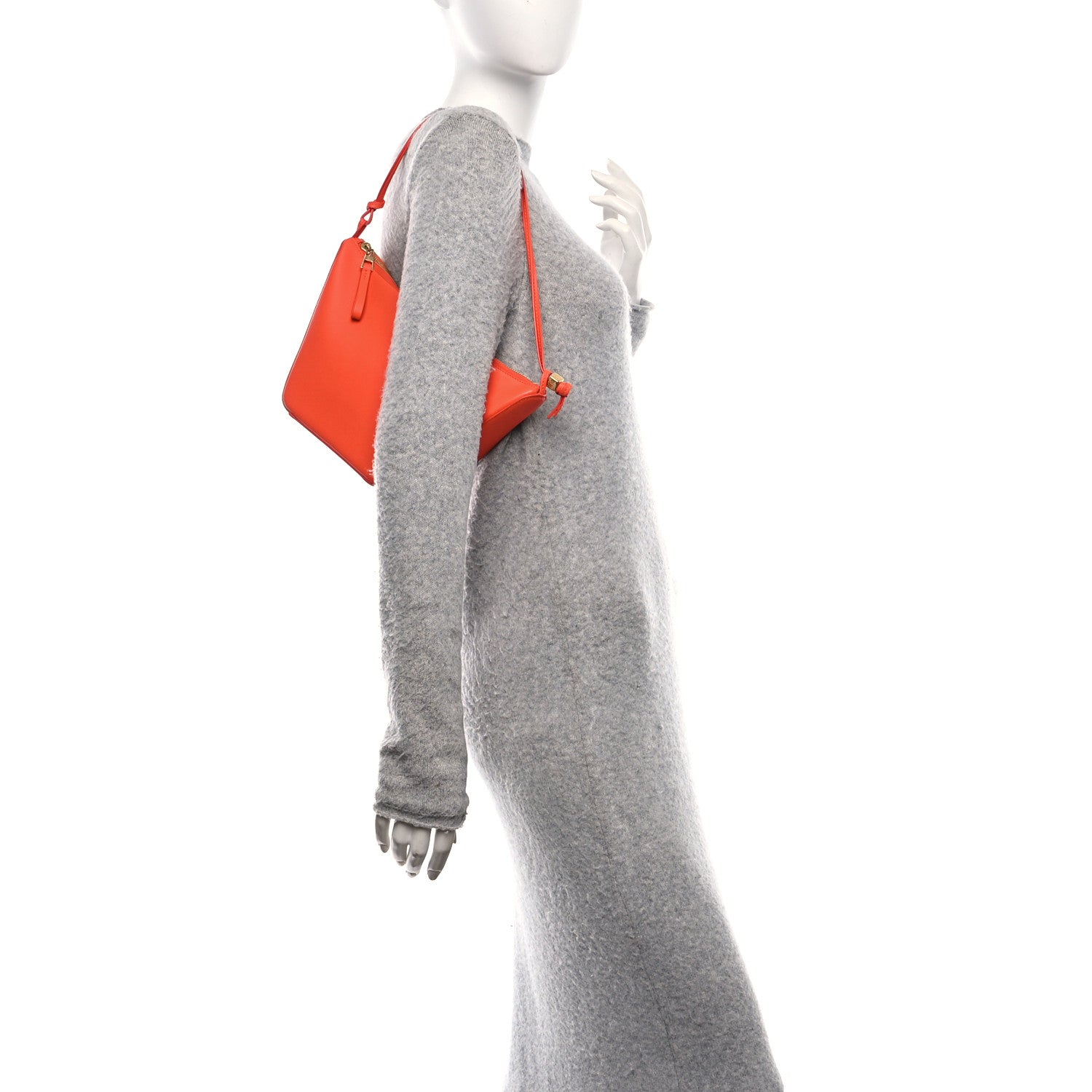 Calfskin Mini Hammock Hobo Vivid Orange