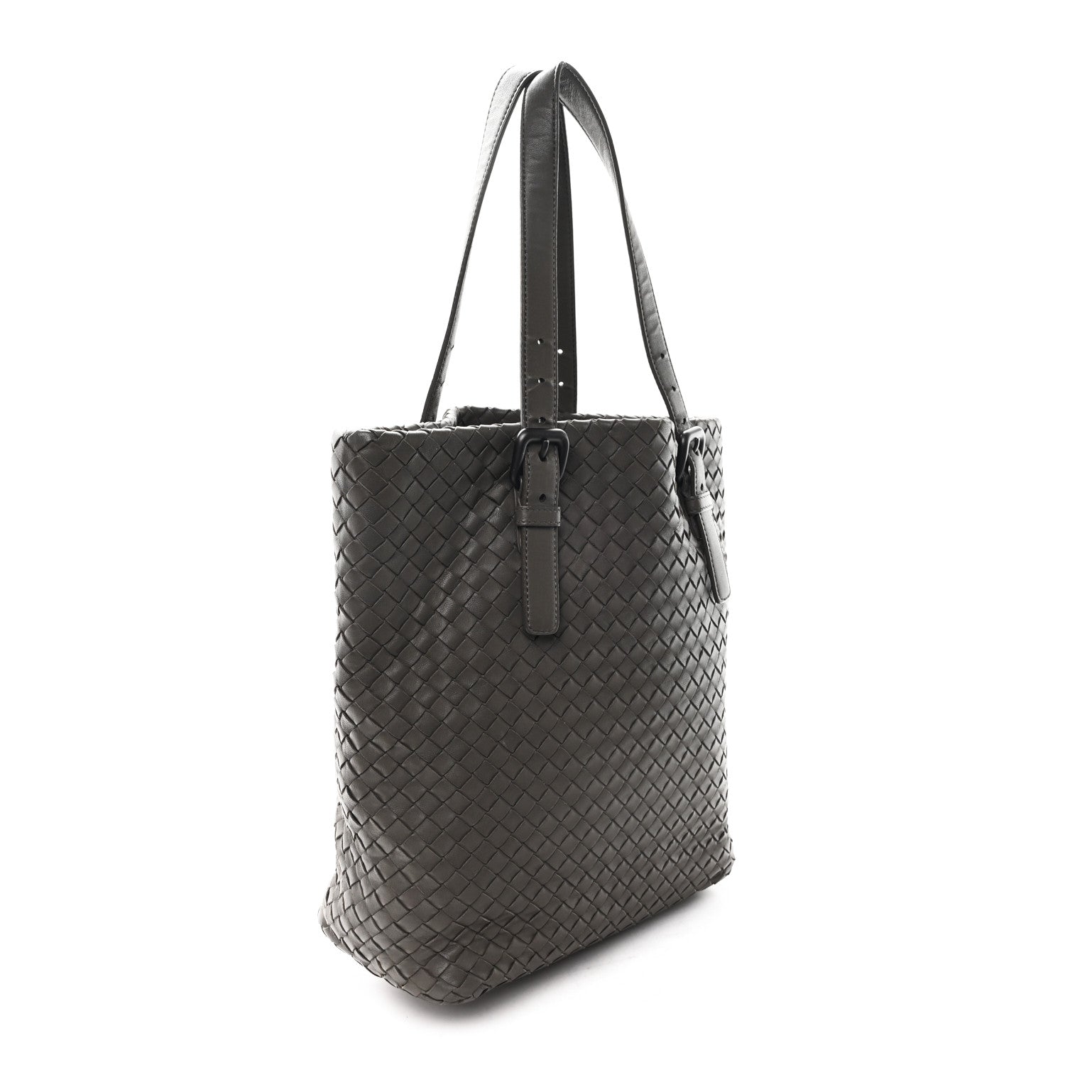 Nappa Intrecciato Small Seamless Tote  Grey