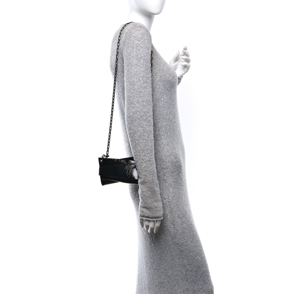 Patent Vog Small Loubitwist Clutch Black