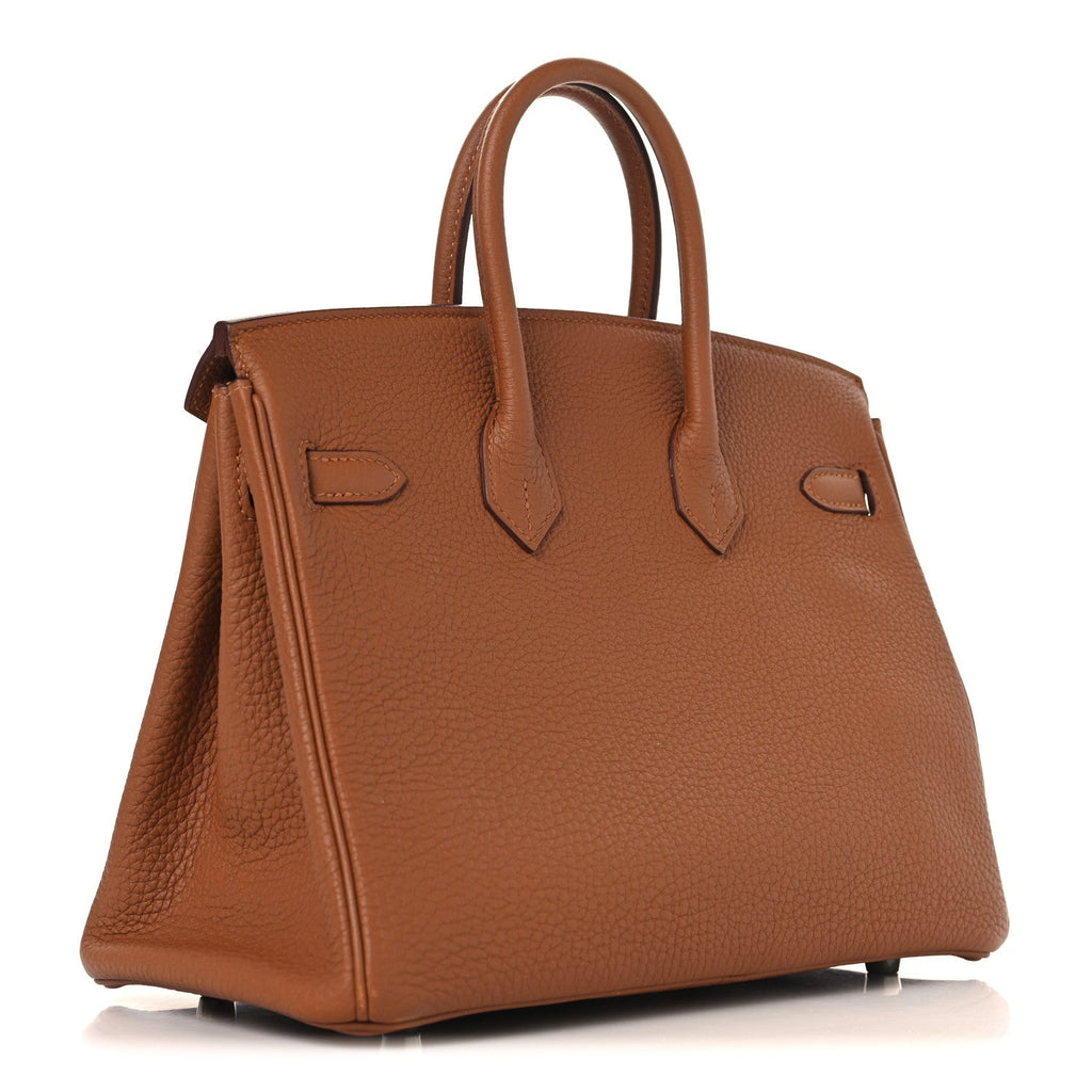 Togo Swift Officier Birkin 25 Gold Ambre