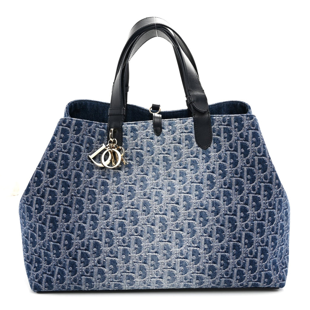 DIOR Denim Jacquard Oblique Large Toujours Blue