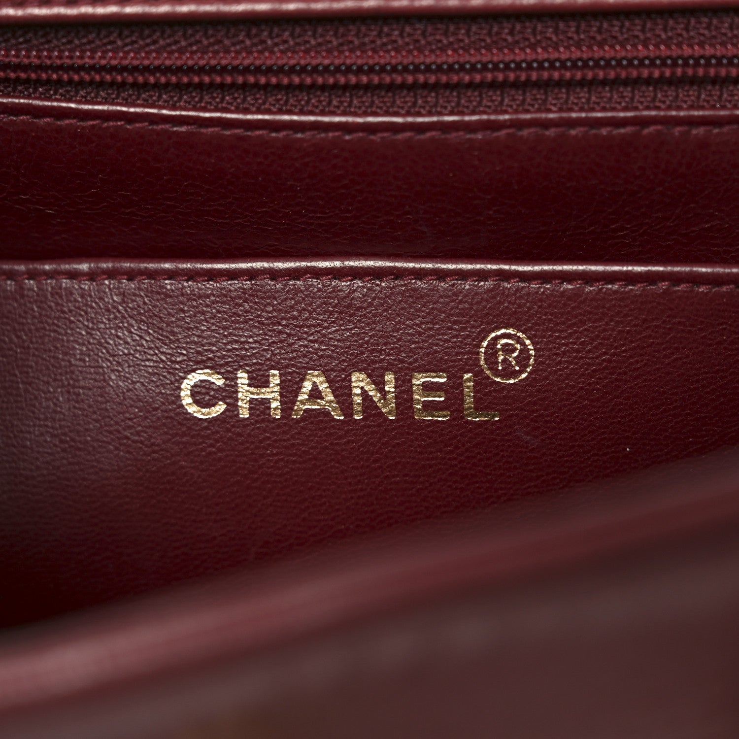 Lambskin Vertical Quilted CC Flap Shoulder Bag Burgundy