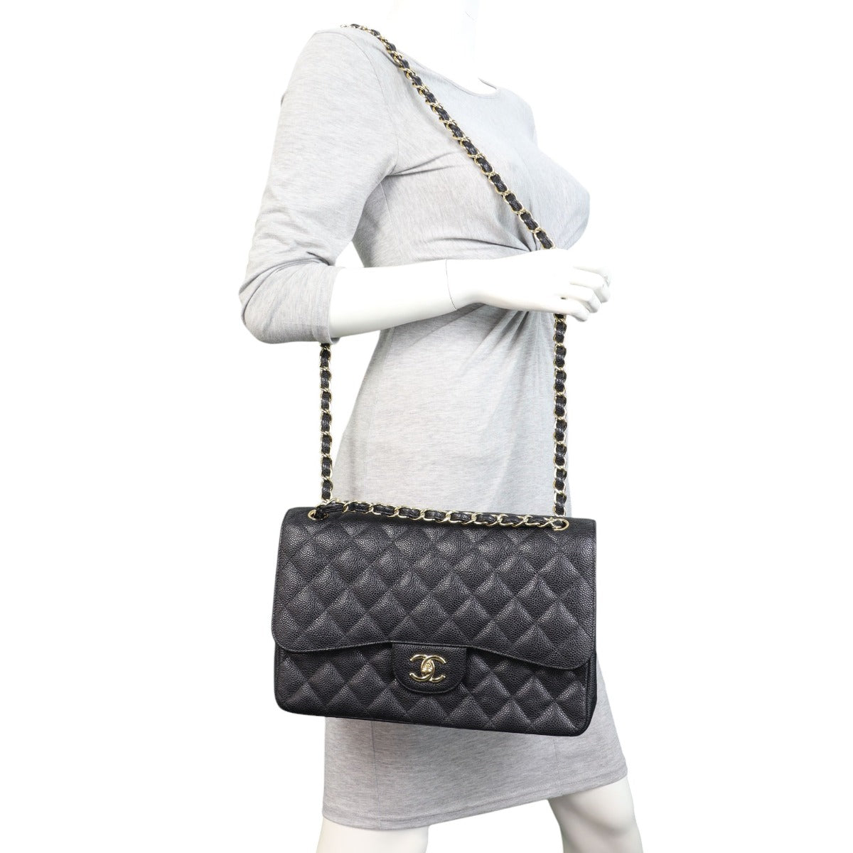 Chanel Classic Double Flap Jumbo Caviar