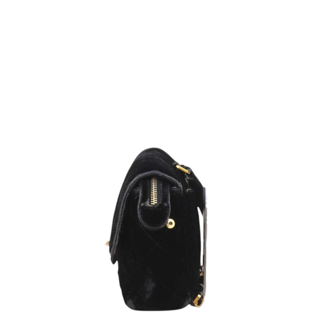 Chanel CC Flap Chain Backpack Velvet