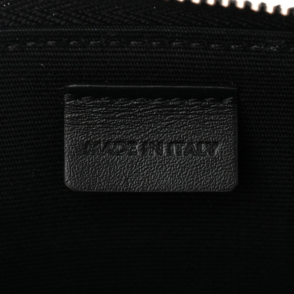 Triomphe Canvas Horizontal Pouch Silver Black