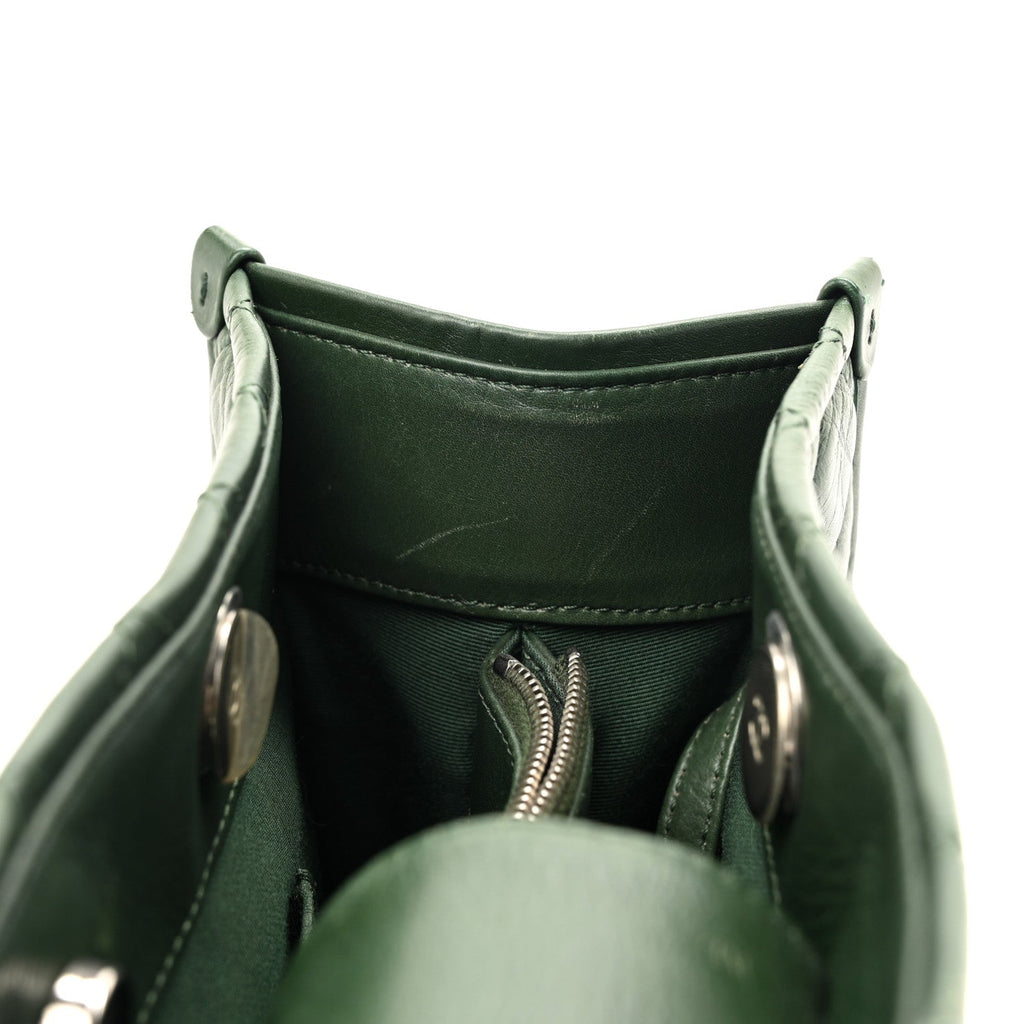 Aged Calfskin Quilted Large Working Vibe Camera Case Khaki
