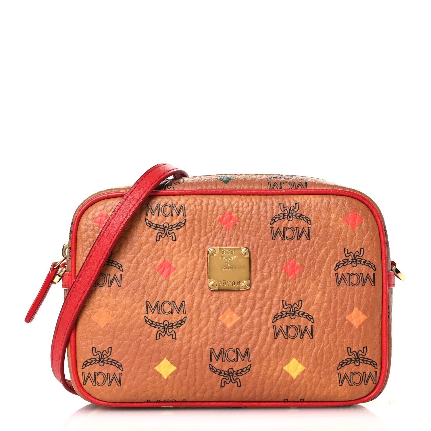 Skyoptic Visetos Spectrum Diamond Camera Bag Cognac Red