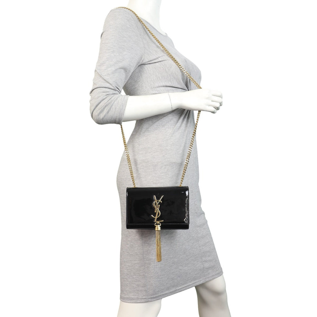 Saint Laurent Kate Tassel Chain Bag Small Patent