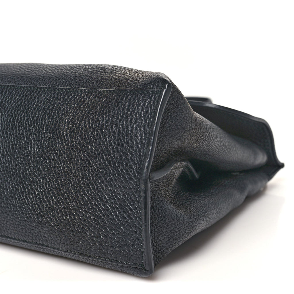 Cellarius Calfskin Medium Bamboo Daily Top Handle Bag Black