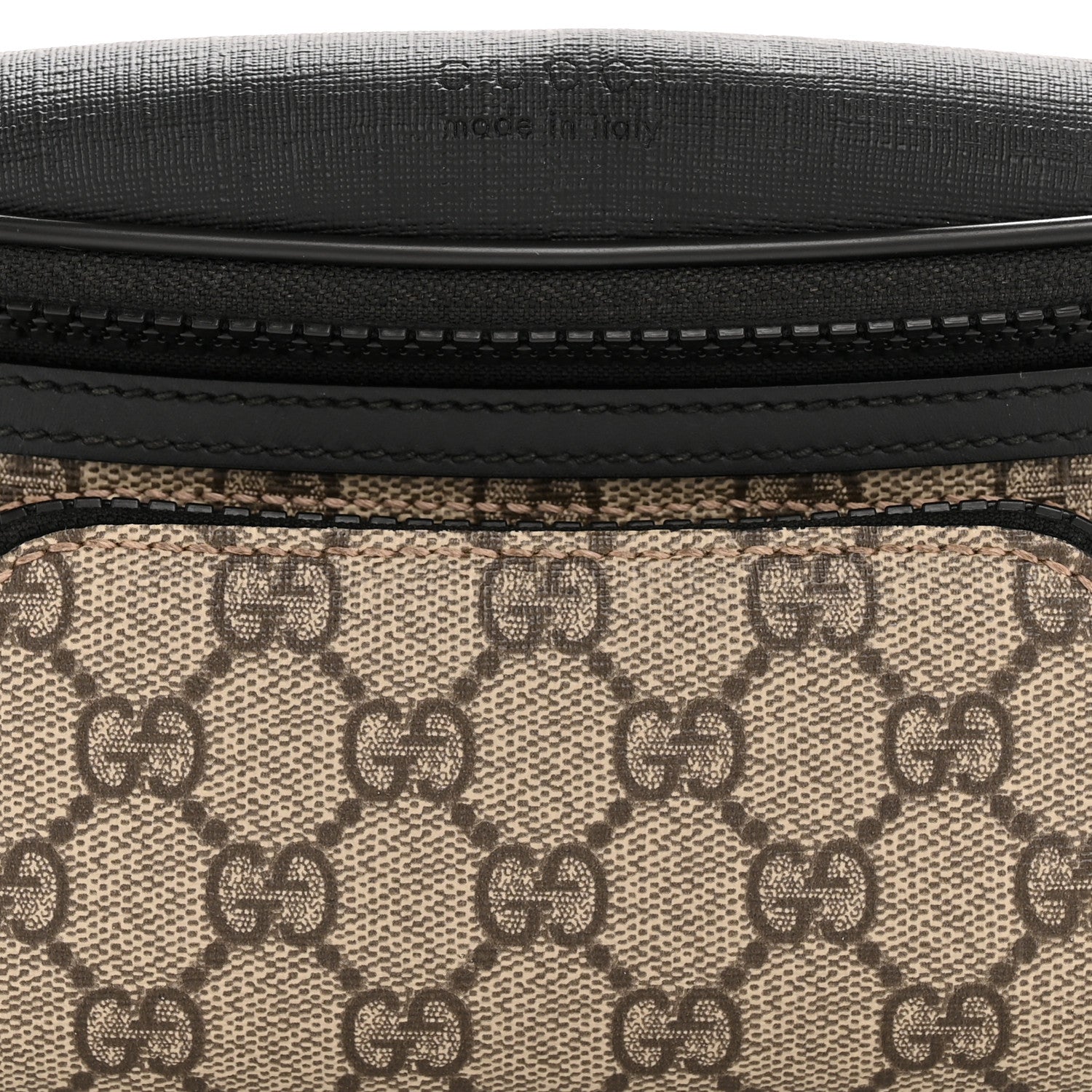 GG Supreme Monogram Belt Bag Black