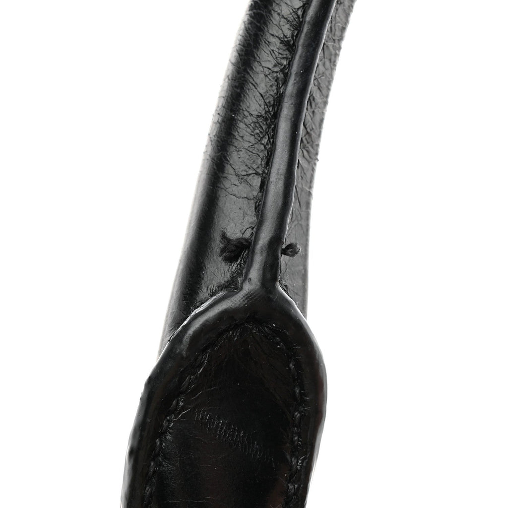 Vitello Shine Shopping Satchel Black