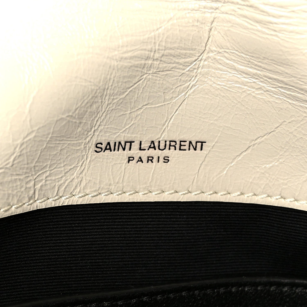 Crinkled Calfskin Matelasse Monogram Baby Niki Chain Satchel Crema Soft