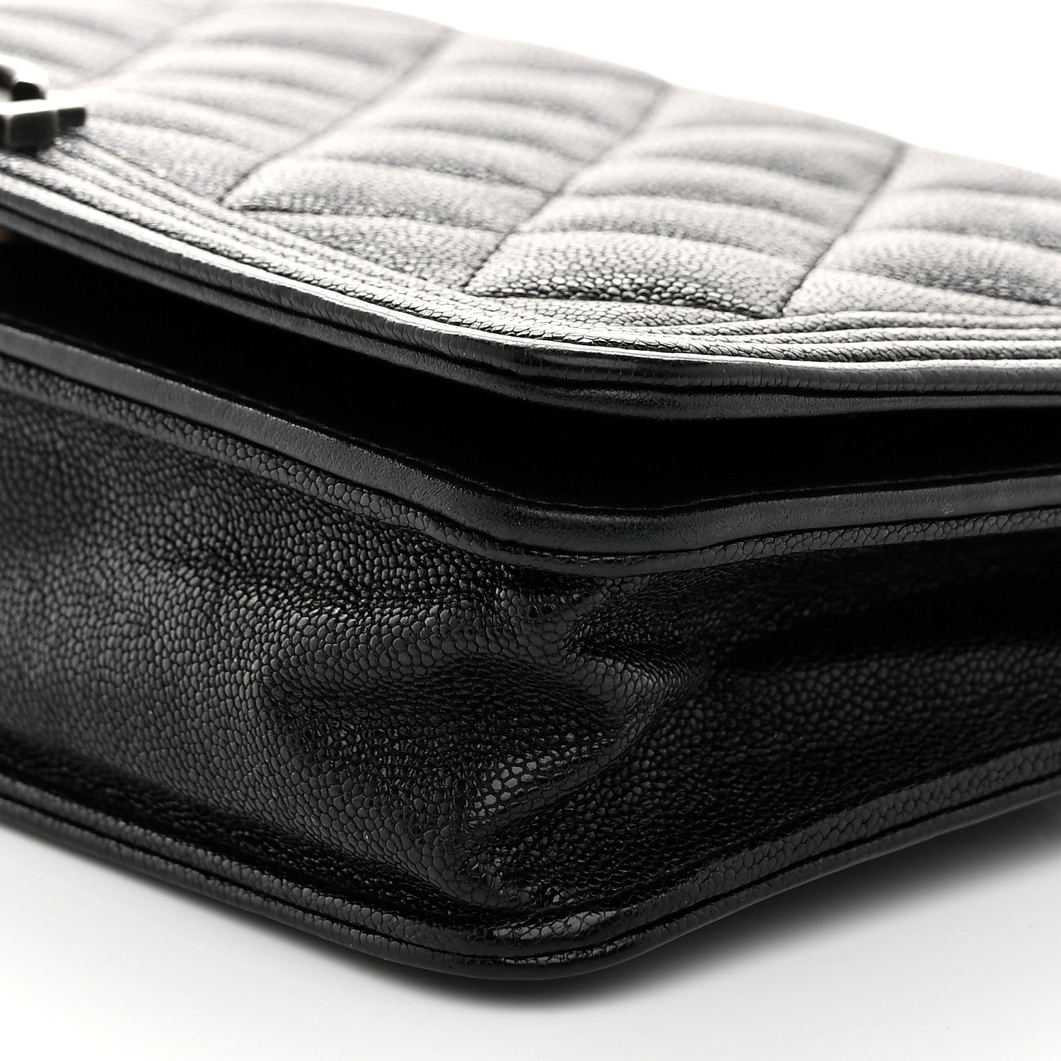 Caviar Quilted Boy Wallet On Chain WOC Black
