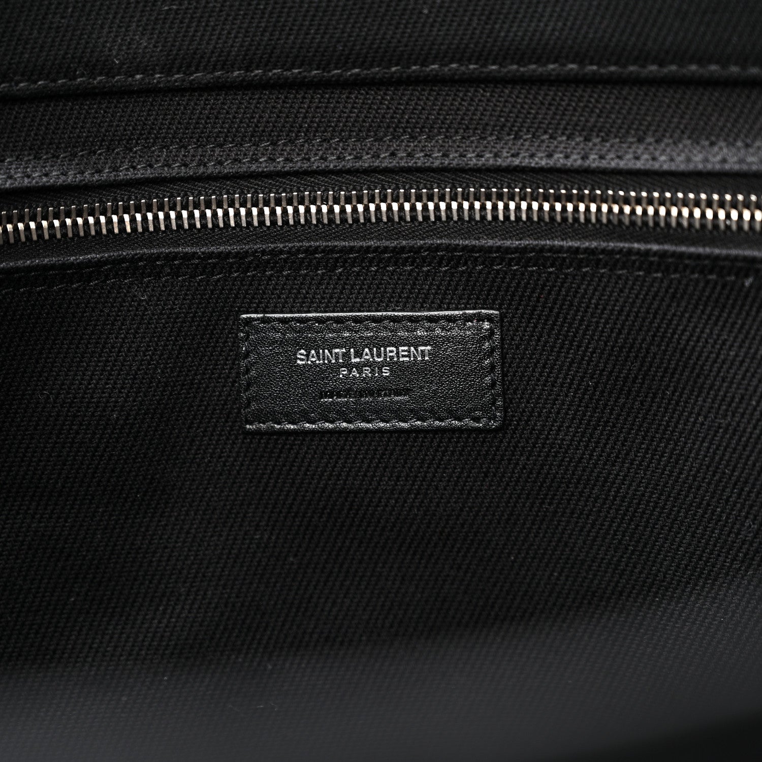 Linen Calfskin Rive Gauche Tote Black