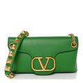 Nappa Stud Sign Shoulder Bag Ultra Green