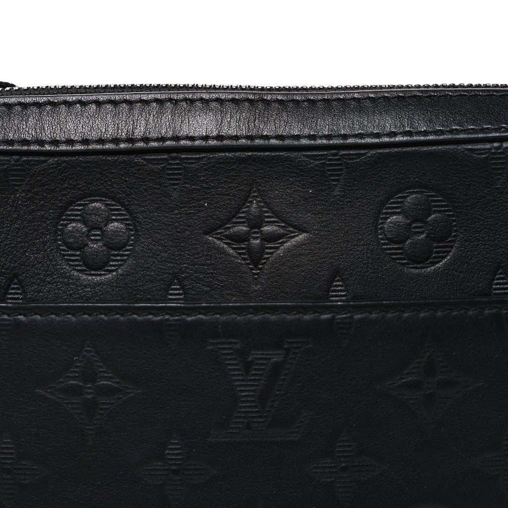 Calfskin Monogram Shadow Duo Messenger Black