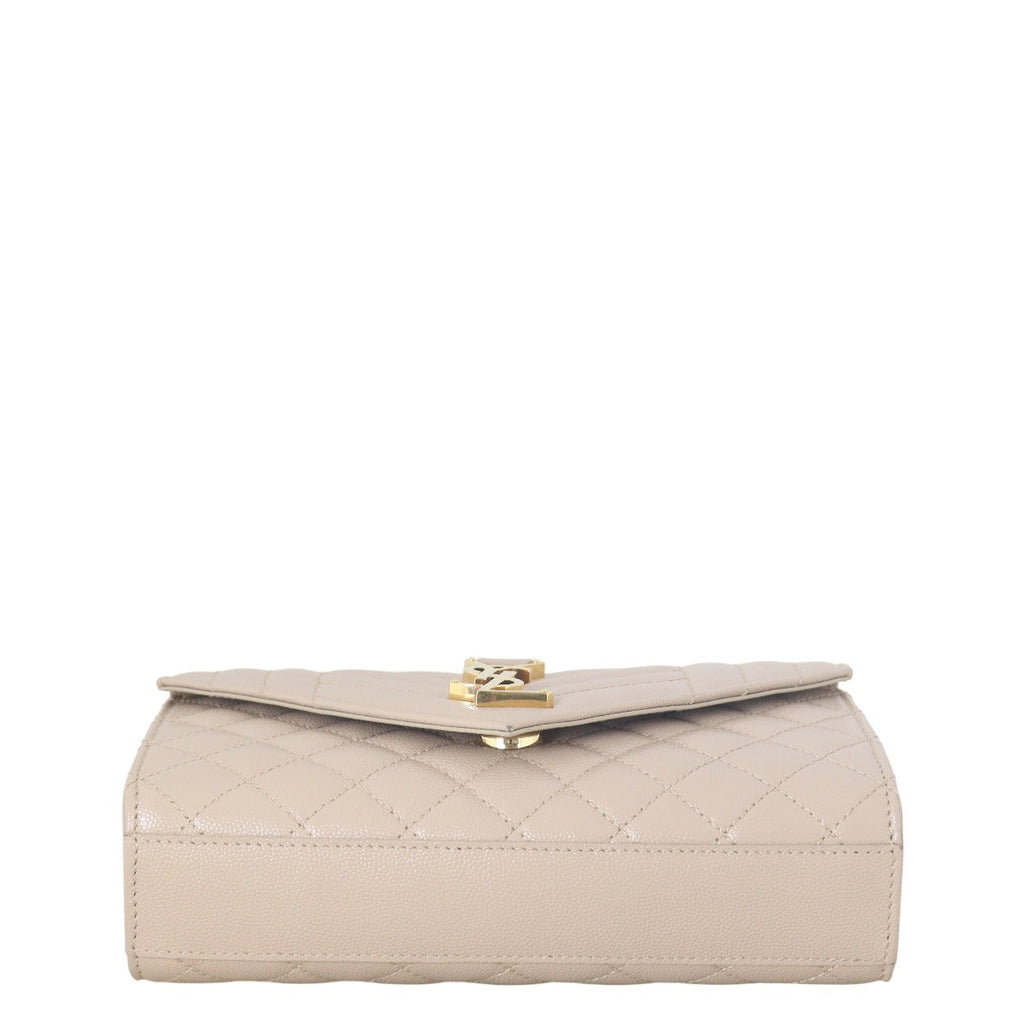 Saint Laurent Monogram Mix Matelasse Envelope Chain Bag Small