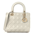 Lambskin Cannage Medium Lady Dior Grey