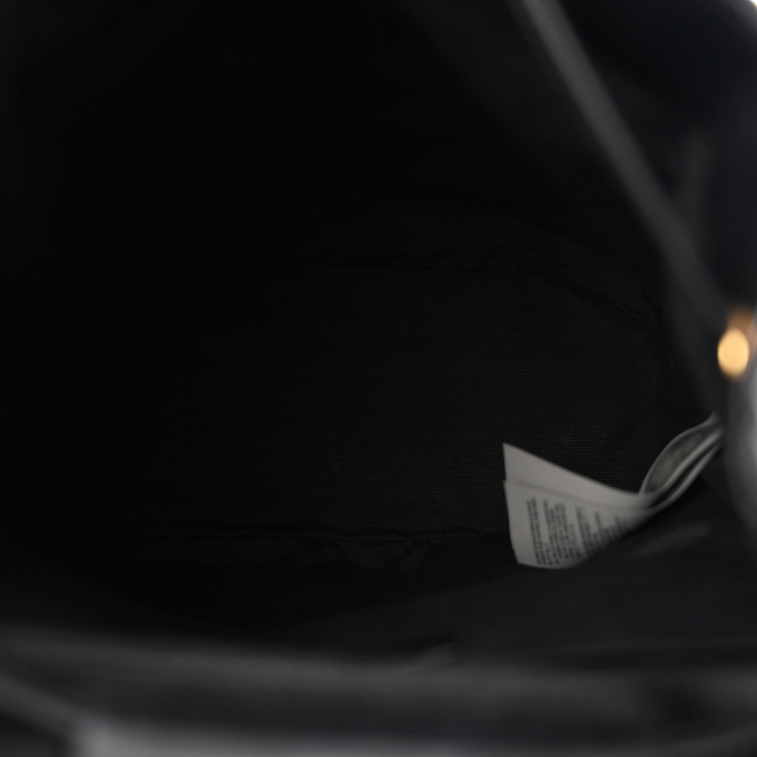 Calfskin Quilted Medusa Backpack Black
