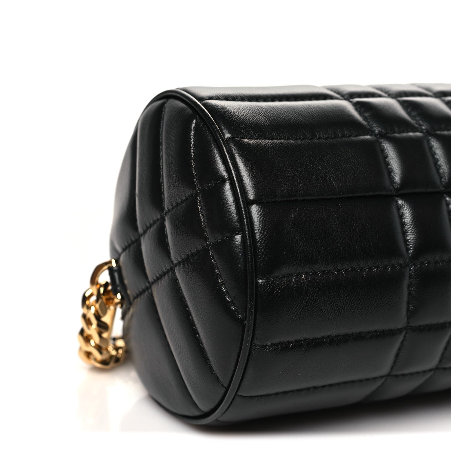 Lambskin Exploded Quilted Check New Barrel Bag Black