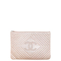 Chanel CC Studs Clutch Metallic