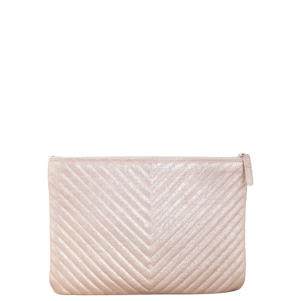 Chanel CC Studs Clutch Metallic
