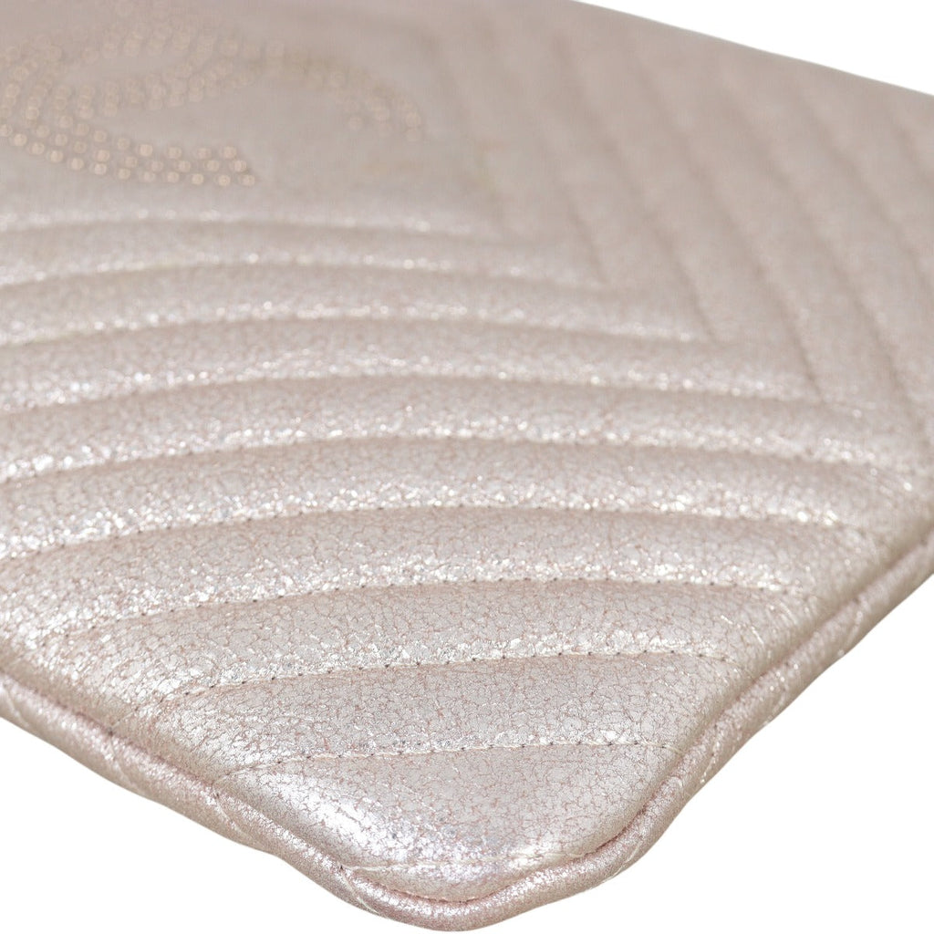 Chanel CC Studs Clutch Metallic