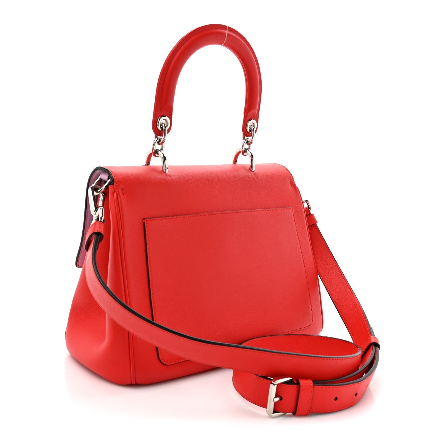 Calfskin Small Be Dior Flap Red