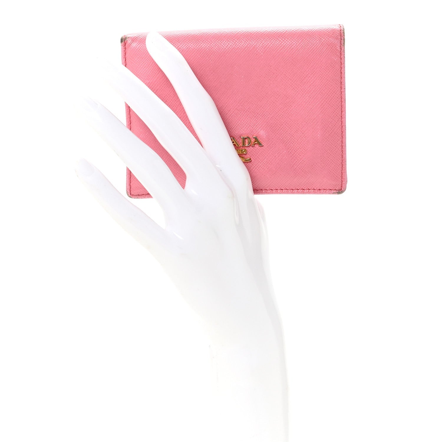 Saffiano Metal Compact Snap Bi-Fold Wallet Geranio