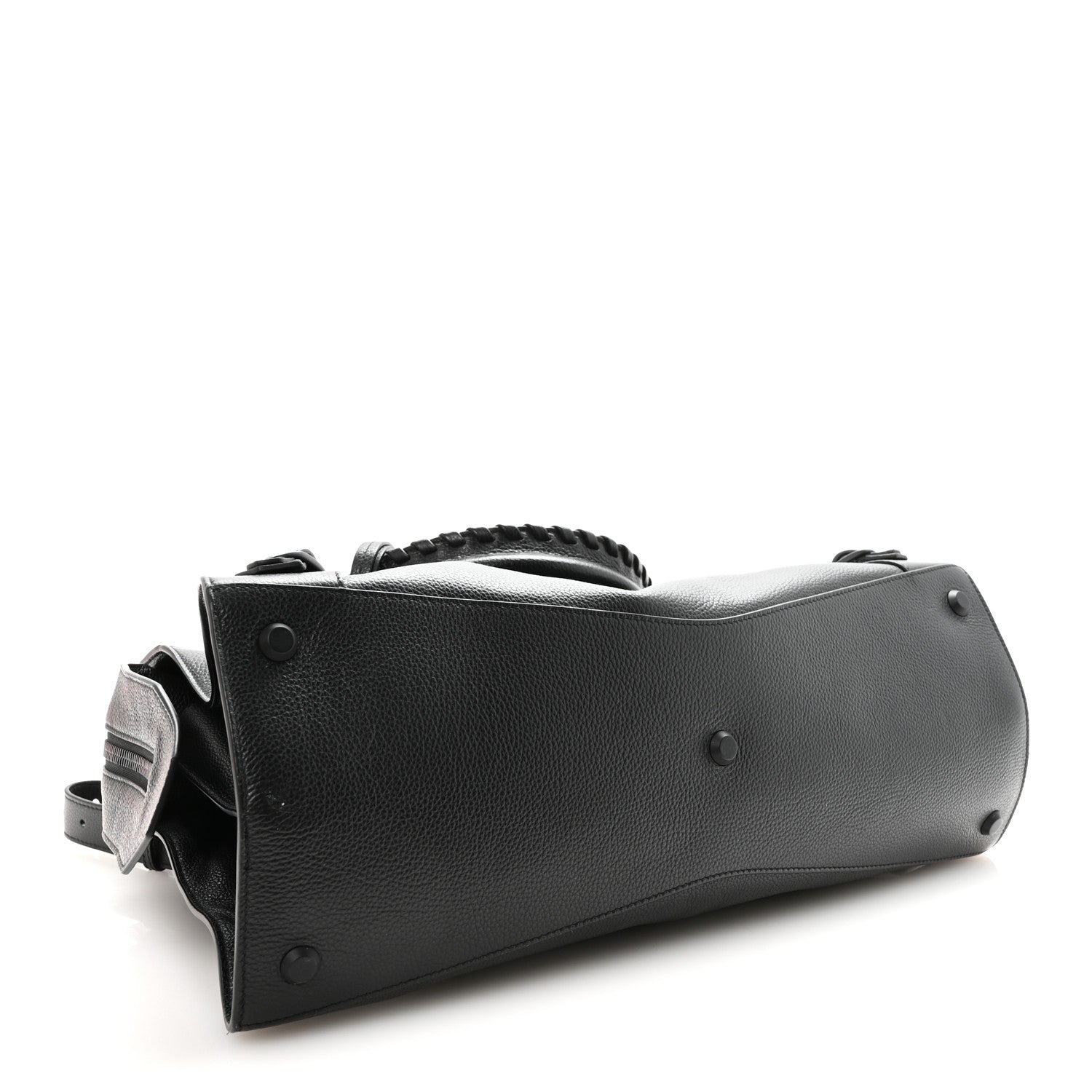 Grained Calfskin Neo Classic Black Hardware Medium City Black