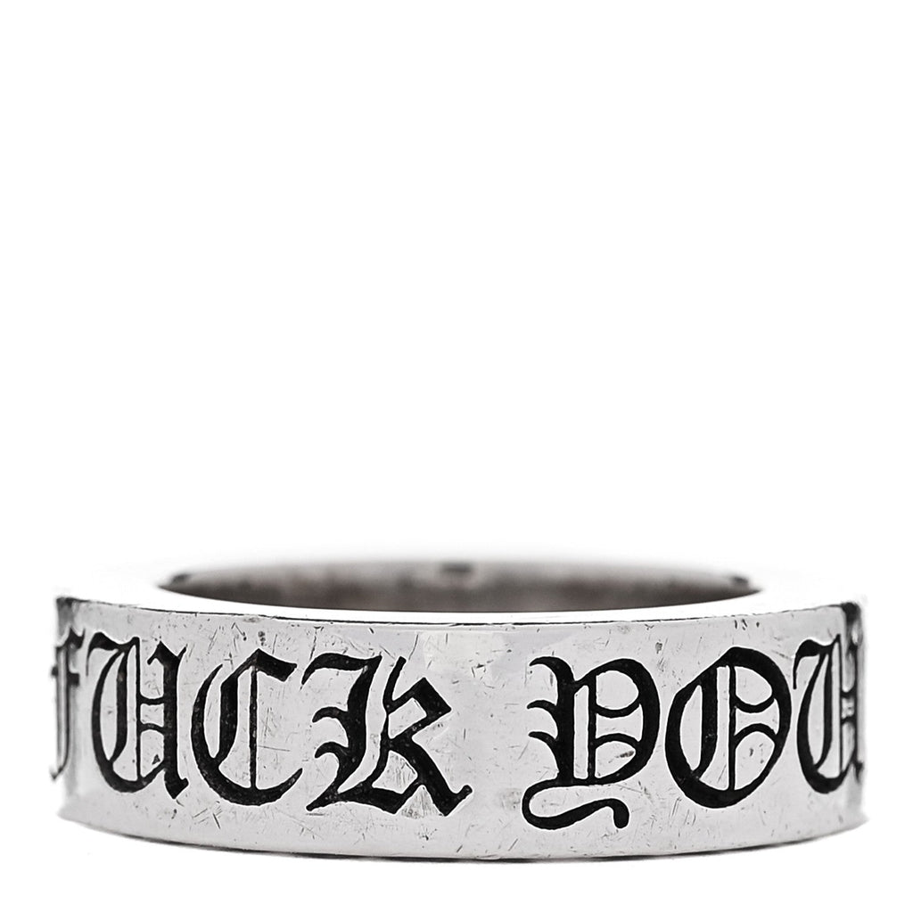 Sterling Silver Cross Fck You Spacer Ring 48 4.5