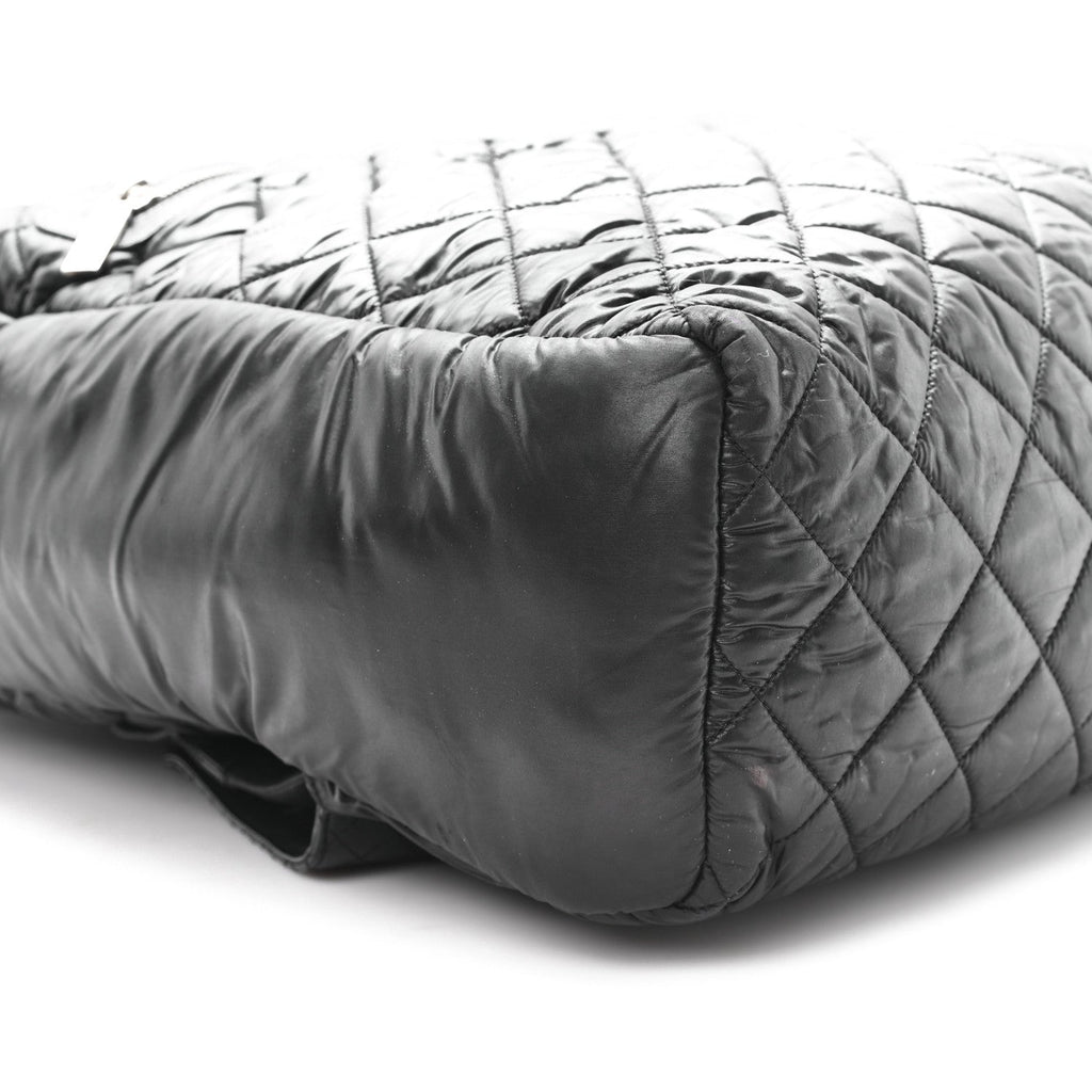 Nylon Quilted Coco Cocoon Backpack Black