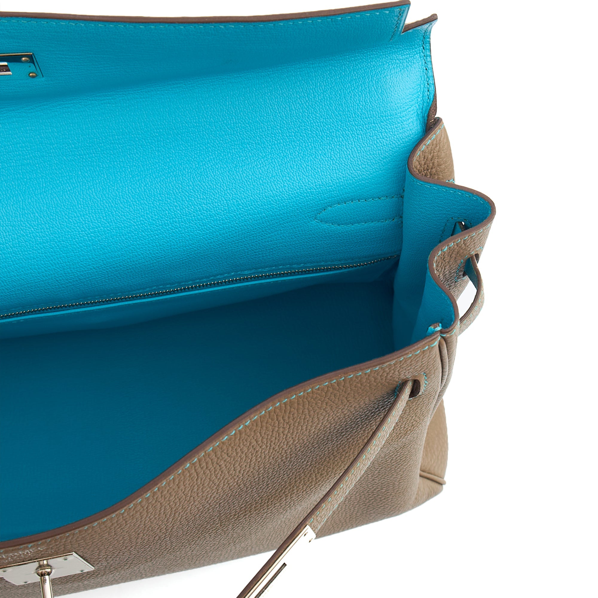 Hermes Top Handle Kelly 35 in Etain, Togo Leather