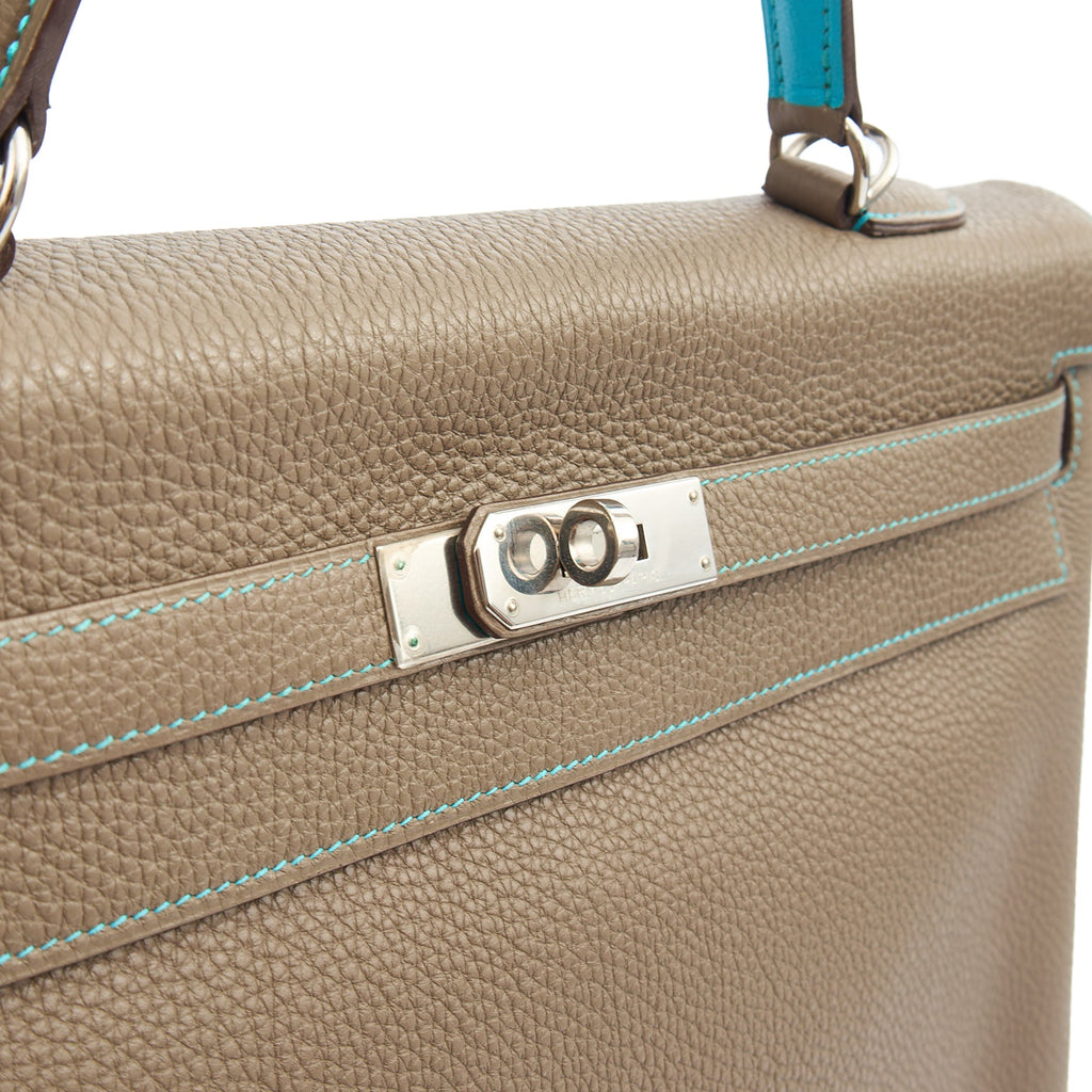 Hermes Top Handle Kelly 35 in Etain, Togo Leather