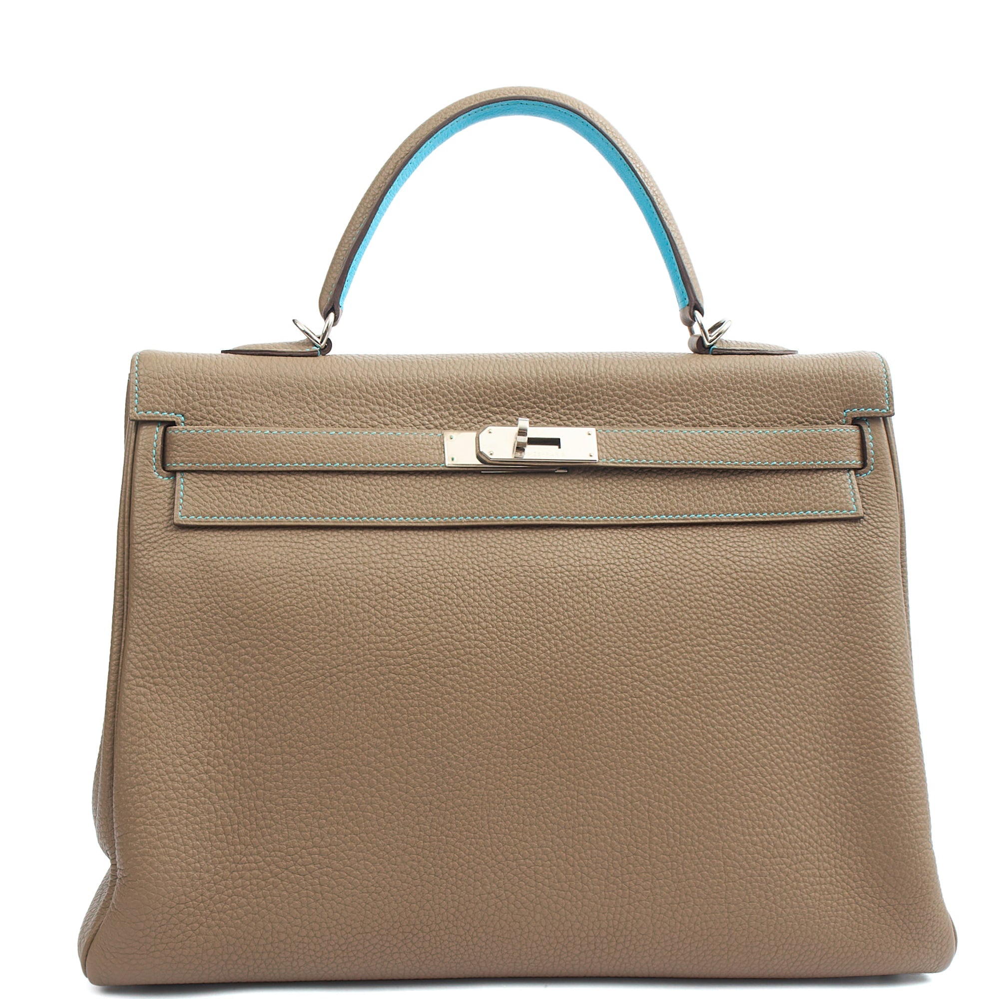 Hermes Top Handle Kelly 35 in Etain, Togo Leather