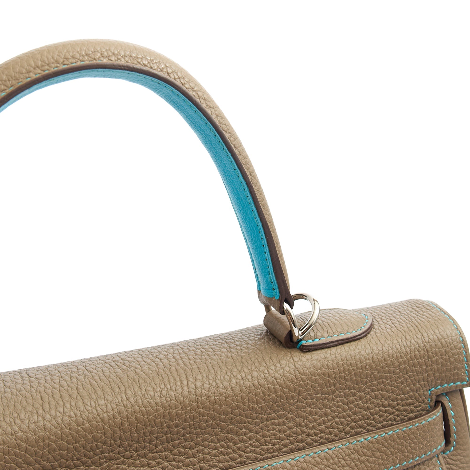 Hermes Top Handle Kelly 35 in Etain, Togo Leather