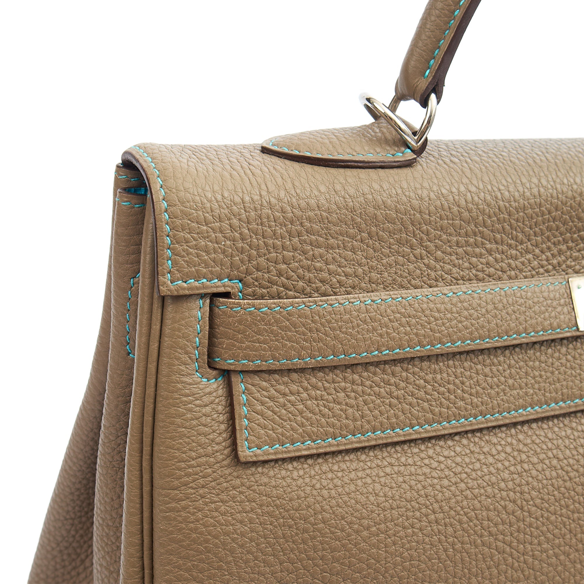 Hermes Top Handle Kelly 35 in Etain, Togo Leather