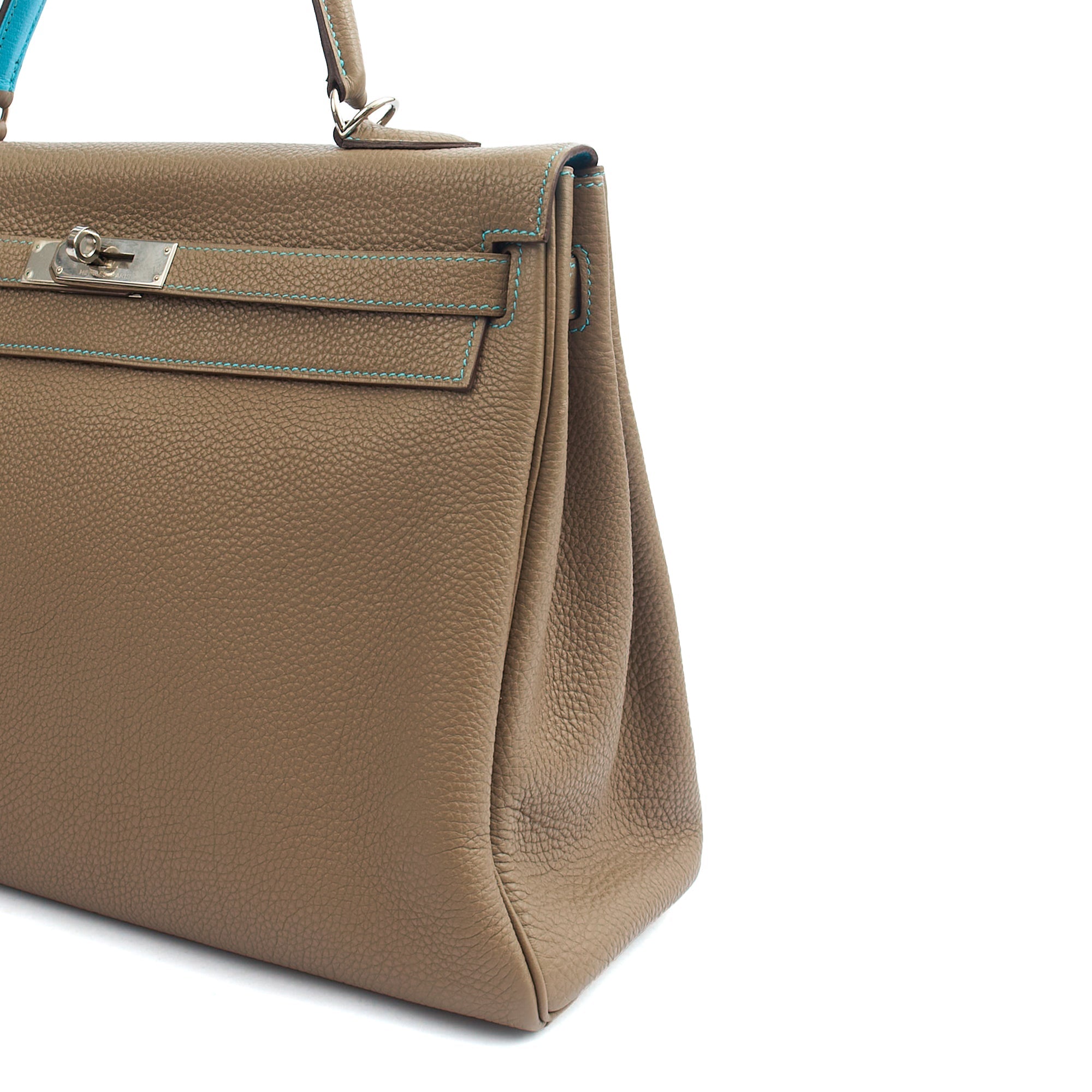 Hermes Top Handle Kelly 35 in Etain, Togo Leather