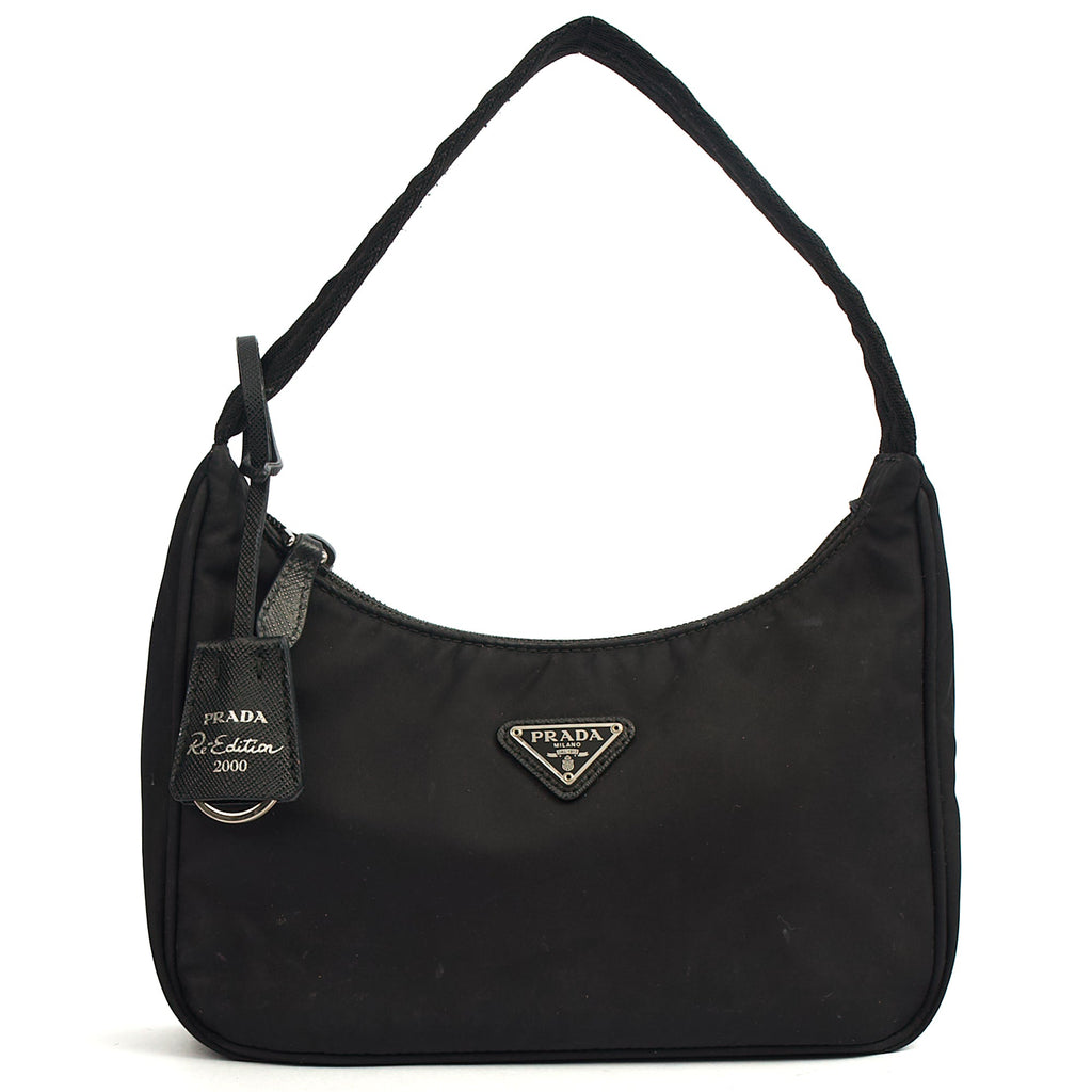 Prada Shoulder Bag Re-Edition 2000 Terry Mini Bag in Black, Nylon