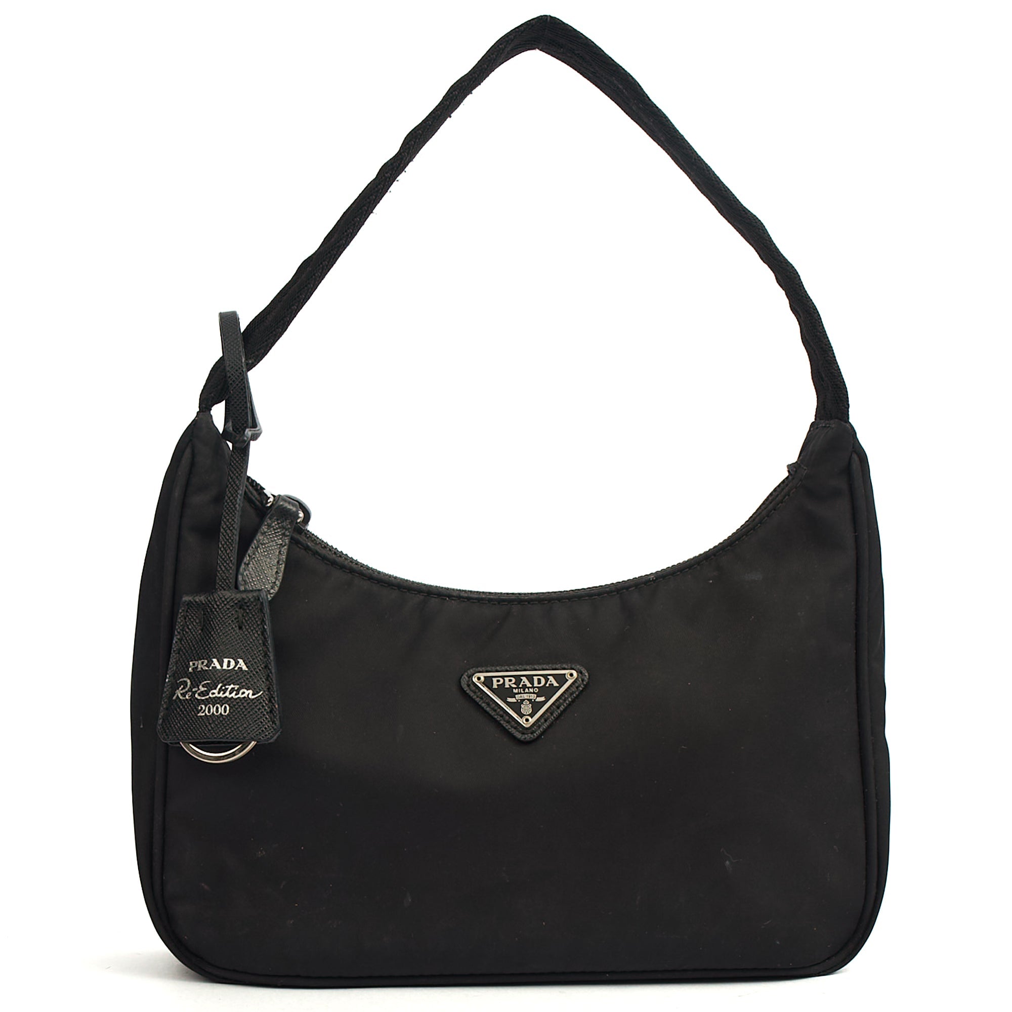 Prada Shoulder Bag Re-Edition 2000 Terry Mini Bag in Black, Nylon