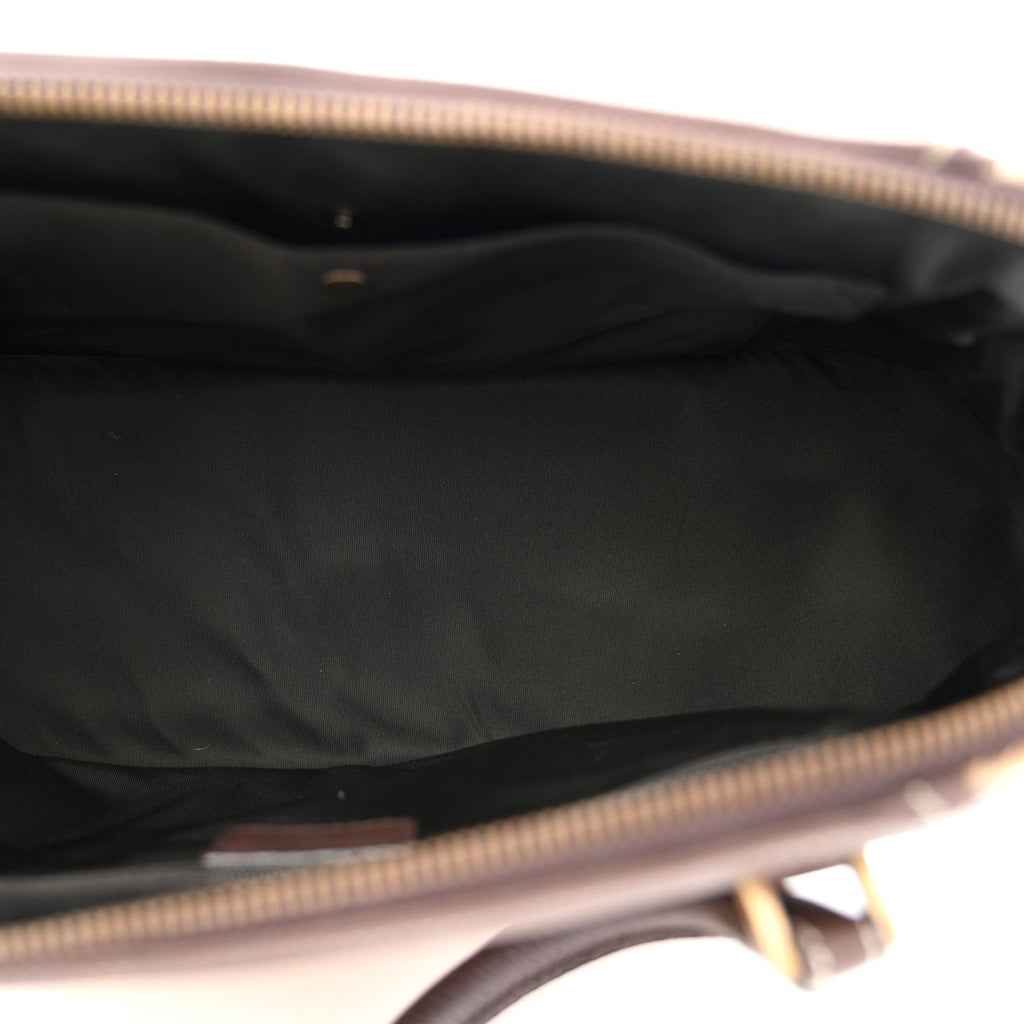 Pony Hair Calfskin Cadillac Tote Brown