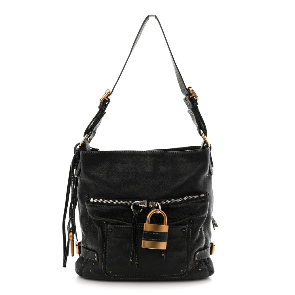 Calfskin Paddington Hobo Black